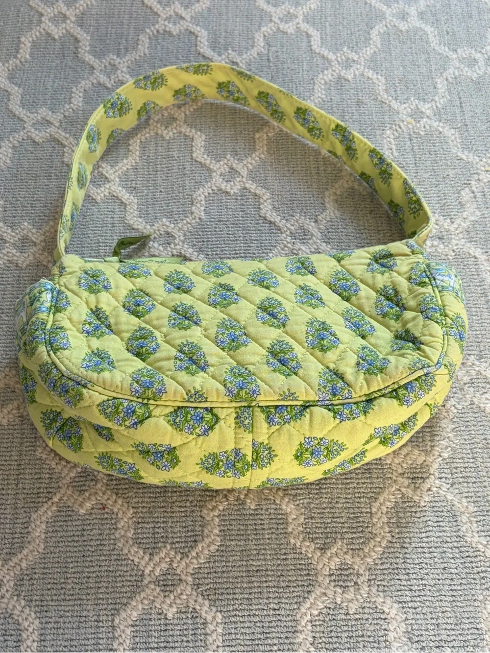 Vera Bradley Citrus Elephant Quilted Shoulder Bag & Matching Wallet Set